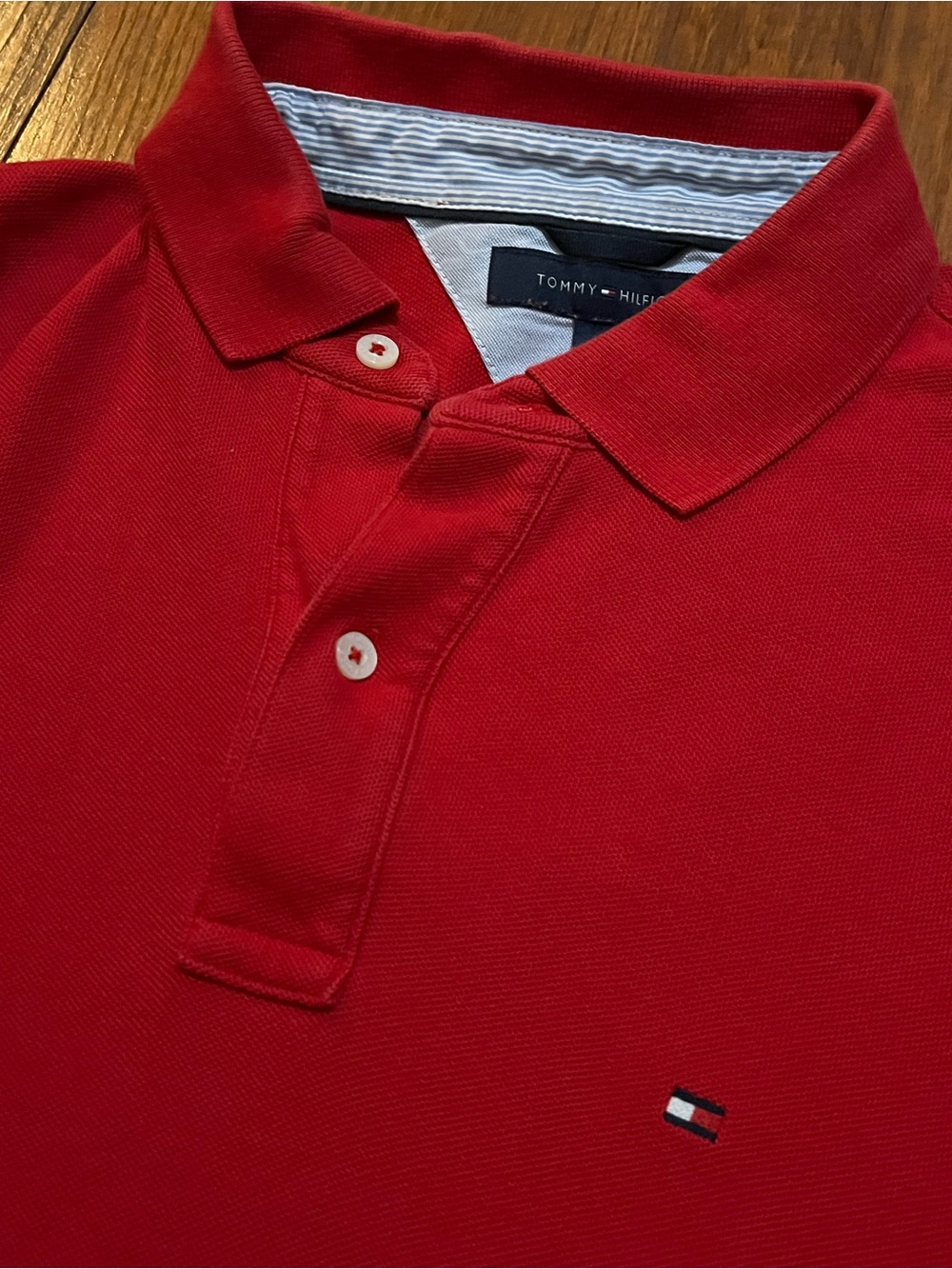 Tommy Hilfiger Men's Preppy Red Polo Shirt